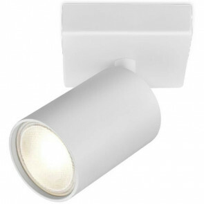 LED Plafondspot - Brinton Betin - GU10 Fitting - 1-lichts - Rond - Mat Wit - Kantelbaar - Aluminium - Philips - CorePro 827 36D - 4.6W - Warm Wit 2700K