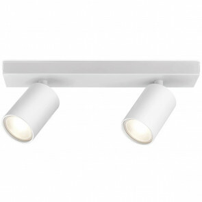 LED Plafondspot - Brinton Betin - GU10 Fitting - 2-lichts - Rond - Mat Wit - Kantelbaar - Aluminium - Philips - CorePro 830 36D - 9.2W - Warm Wit 3000K