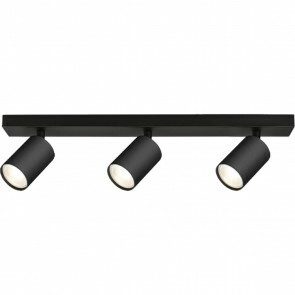 LED Plafondspot - Brinton Betin - GU10 Fitting - 3-lichts - Rond - Mat Zwart - Kantelbaar - Aluminium - Philips - CorePro 827 36D - 10.5W - Warm Wit 2700K