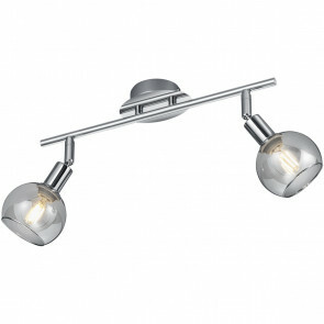LED Plafondspot - Trion Brista - E14 Fitting - 2-lichts - Rond - Glans Chroom - Aluminium
