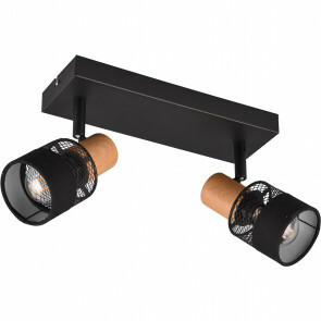 LED Plafondspot - Trion Dandini - E14 Fitting - 2-lichts - Rond - Mat Zwart - Metaal 1