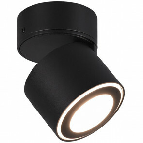 LED Plafondspot - Trion Tarus - 4W - Warm Wit 3000K - 1-lichts - Rond - Mat Zwart - Aluminium