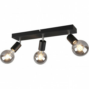 LED Plafondspot - Trion Zuncka - E27 Fitting - 3-lichts - Rechthoek - Mat Zwart - Aluminium