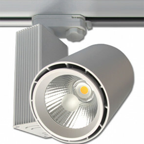 LED Railverlichting - Track Spot - Prixa Oron - 30W - 3 Fase - Rond - Natuurlijk Wit 4000K - Mat Wit - Aluminium