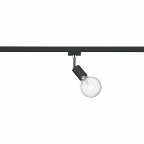 LED Railverlichting - Track Spot - Trion Dual Dolla - 2 Fase - E27 Fitting - Rond - Mat Zwart - Aluminium