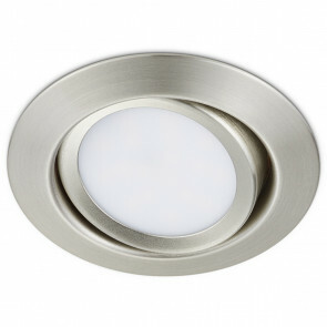 LED Spot - Inbouwspot - Trion Roluno - 5W - Warm Wit 3000K - Rond - Mat Nikkel - Aluminium - Ø80