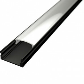 LED Strip Profiel - Delectro Profi - Zwart Aluminium - 2 Meter - 17.1x8mm - Opbouw