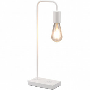 LED Tafellamp - Tafelverlichting - Trion Hilton - E27 Fitting - Rond - Mat Nikkel - Aluminium