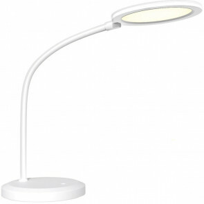 LED Tafellamp - Tafelverlichting - Aigi Priton - 7W - Natuurlijk Wit 4000K - Dimbaar - Rond - Mat Wit - Kunststof