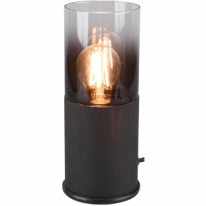 LED Tafellamp - Tafelverlichting - Trion Borin - E27 Fitting - Rond - Mat Zwart - Aluminium 
