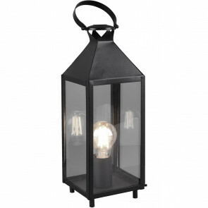 LED Tafellamp - Tafelverlichting - Trion Fala - E27 Fitting - Rechthoek - Mat Zwart - Aluminium