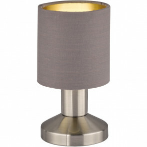 LED Tafellamp - Tafelverlichting - Trion Garno - E14 Fitting - Rond - Mat Bruin - Aluminium