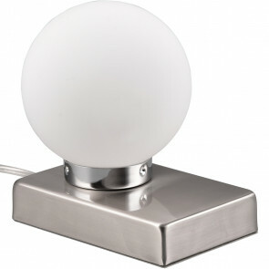 LED Tafellamp - Tafelverlichting - Trion Hotia - E27 Fitting - Rond - Mat Wit- Aluminium