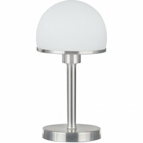 LED Tafellamp - Trion Josa - E27 Fitting - 1-lichts - Dimbaar - Rond - Mat Nikkel - Aluminium