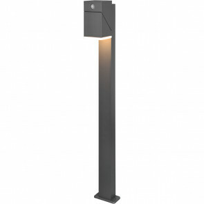 LED Tuinverlichting met Bewegingssensor - Staande Buitenlamp - Trion Avirma - 7W - Warm Wit 3000K - Rechthoek - Mat Zwart - Aluminium - 100cm