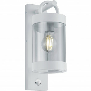 LED Tuinverlichting met Bewegingssensor - Wandlamp Buitenlamp - Trion Semby - E27 Fitting - Rond - Mat Wit - Aluminium
