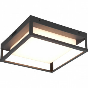 LED Tuinverlichting - Plafondlamp Buitenlamp - Trion Witoll - 14W - Aanpasbare Kleur - Vierkant - Mat Antraciet - Aluminium