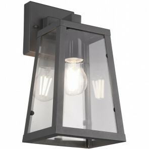 LED Tuinverlichting - Tuinlamp - Trion Aknaky - Wand - E27 Fitting - Mat Zwart - Aluminium