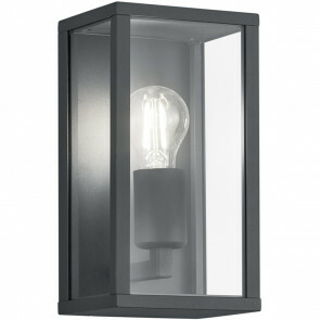 LED Tuinverlichting - Tuinlamp - Trion Garinola - Wand - E27 Fitting - Mat Zwart - Aluminium