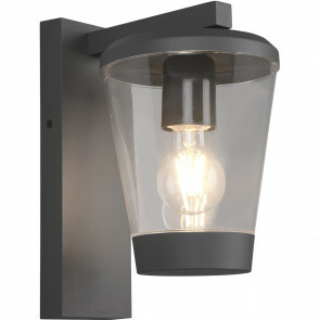 LED Tuinverlichting - Wandlamp - Trion Civonu - E27 Fitting - Rechthoek - Spatwaterdicht IP44 - Mat Antraciet - Kunststof