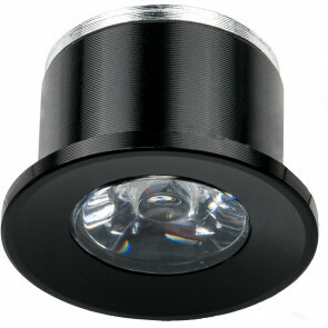LED Veranda Spot Verlichting - 1W - Warm Wit 3000K - Inbouw - Rond - Mat Zwart - Aluminium - Ø31mm