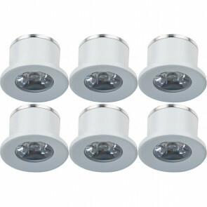 LED Veranda Spot Verlichting 6 Pack - 1W - Natuurlijk Wit 4000K - Inbouw - Dimbaar - Rond - Mat Wit - Aluminium - Ø31mm