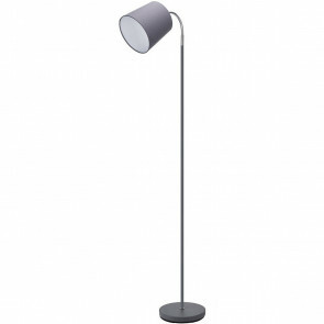 LED Vloerlamp - Aigi Rolo - E14 Fitting - Rond - Mat Grijs - Aluminium