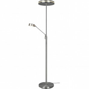 LED Vloerlamp - Trion Barry - 38W - Aanpasbare Kleur - Rond - Oud Brons - Aluminium