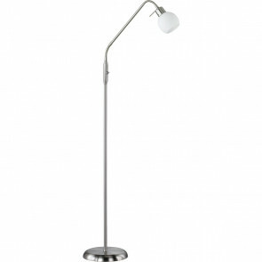 LED Vloerlamp - Trion Frudo - 4W - E14 Fitting - Warm Wit 3000K - 1-lichts - Rond - Mat Nikkel - Aluminium