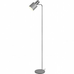 LED Vloerlamp - Trion Grivon - E27 Fitting - Rond - Mat Wit - Aluminium