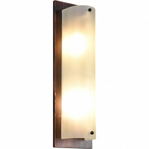 LED Wandlamp - Wandverlichting - Trion Palan - E27 Fitting - 2-lichts - Rechthoek - Mat Donkerbruin - Hout