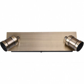 LED Wandspot - Trion Korli - E27 Fitting - 2-lichts - Rond - Mat Brons – Aluminium 