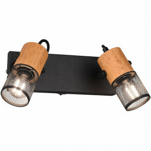 LED Wandspot - Trion Yosh - E14 Fitting - 2-lichts - Rechthoek - Mat Zwart - Aluminium