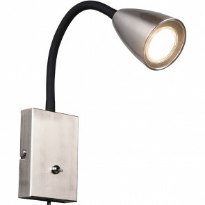 LED Wandspot - Trion Micko - GU10 Fitting - 1-lichts - Rechthoek - Mat Nikkel - Aluminium