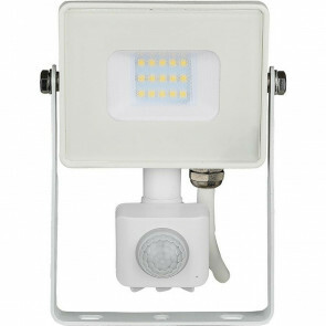 SAMSUNG - LED Bouwlamp 10 Watt met Sensor - LED Schijnwerper - Viron Dana - Natuurlijk Wit 4000K - Mat Wit - Aluminium