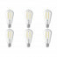 CALEX - LED Lamp 6 Pack - Smart LED ST64 - E27 Fitting - Dimbaar - 7W - Aanpasbare Kleur - Transparant Helder