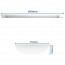 LED Balk - LED Batten - Titro - 18W - Natuurlijk Wit 4200K - Aluminium - 60cm Lijntekening