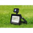 LED Bouwlamp 10 Watt met sensor - LED Schijnwerper - Aigi Sunny - Helder/Koud Wit 6400K - Waterdicht IP65 - Mat Zwart - Aluminium 12