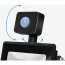 LED Bouwlamp 10 Watt met sensor - LED Schijnwerper - Aigi Sunny - Natuurlijk Wit 4000K - Waterdicht IP65 - Mat Zwart - Aluminium 6