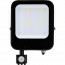 LED Bouwlamp 100 Watt met Sensor - LED Schijnwerper - Aigi Ixi - Helder/Koud Wit 6500K - Waterdicht IP65 - Mat Zwart - Aluminium