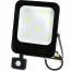 LED Bouwlamp 100 Watt met Sensor - LED Schijnwerper - Aigi Ixi - Natuurlijk Wit 4000K - Waterdicht IP65 - Mat Zwart - Aluminium 2