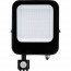 LED Bouwlamp 100 Watt met Sensor - LED Schijnwerper - Aigi Ixi - Natuurlijk Wit 4000K - Waterdicht IP65 - Mat Zwart - Aluminium