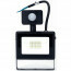 LED Bouwlamp 20 Watt met sensor - LED Schijnwerper - Aigi Sunny - Helder/Koud Wit 6400K - Waterdicht IP65 - Mat Zwart - Aluminium 2
