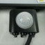 SAMSUNG - LED Bouwlamp 20 Watt met sensor - LED Schijnwerper - Viron Dana - Helder/Koud Wit 6400K - Spatwaterdicht IP44 - Mat Zwart - Aluminium 6