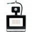 LED Bouwlamp 30 Watt met sensor - LED Schijnwerper - Aigi Sunny - Natuurlijk Wit 4000K - Waterdicht IP65 - Mat Zwart - Aluminium 2