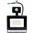 LED Bouwlamp 50 Watt met sensor - LED Schijnwerper - Aigi Sunny - Helder/Koud Wit 6400K - Waterdicht IP65 - Mat Zwart - Aluminium 2