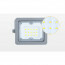 LED Bouwlamp - Aigi Zuino - 100 Watt - Helder/Koud Wit 6500K - Waterdicht IP65 - Kantelbaar - Mat Grijs - Aluminium 7