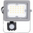 LED Bouwlamp met Sensor - Aigi Zuino - 20 Watt - Natuurlijk Wit 4000K - Waterdicht IP65 - Kantelbaar - Mat Grijs - Aluminium 2