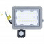 LED Bouwlamp met Sensor - Aigi Zuino - 30 Watt - Helder/Koud Wit 6500K - Waterdicht IP65 - Kantelbaar - Mat Grijs - Aluminium 2