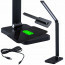 LED Bureaulamp - Prixa Ingry - 7W - Qi Draadloze Oplaadfunctie - USB Opladen - Touch Functie - Aanpasbare Kleur - Dimbaar 2